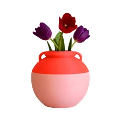 Numa Pompilio L Anfora bicolore rosa e arancione