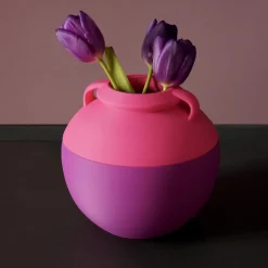Numa Pompilio L Anfora bicolore viola e rosa