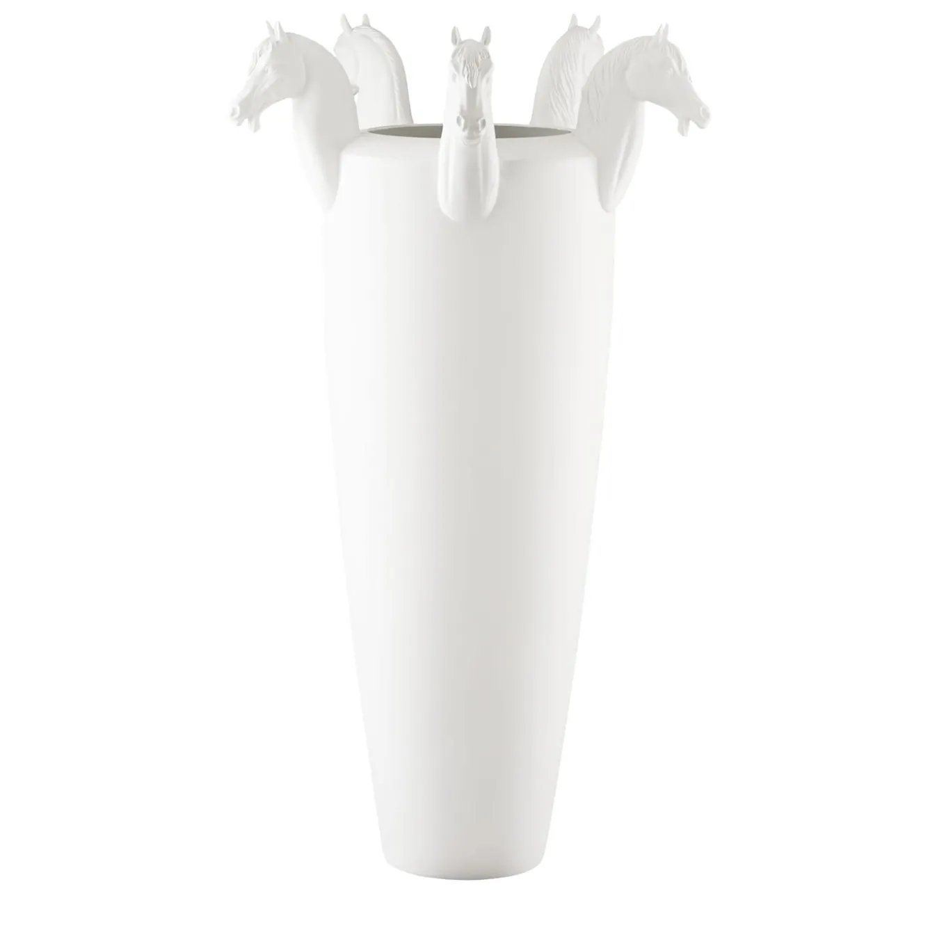 Obice Horse 5 Teste Vaso decorativo bianco