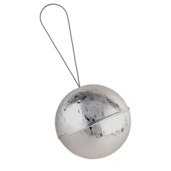 Ornamento a forma di palla di Natale con luna d'argento - Set di 2