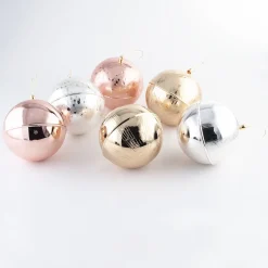 Ornamento a forma di palla di Natale con luna d'argento - Set di 2