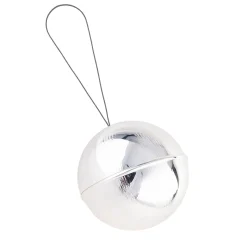 Ornamento a forma di palla di Natale del circo d'argento - Set di 2