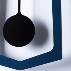 Orologio a pendolo da parete AIKA in acciaio blu