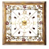 Orologio da parete quadrato floreale policromo