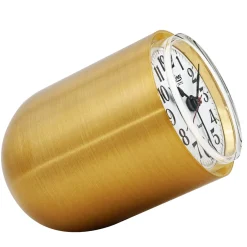 Orologio da Tavolo in Acciaio Dorato Static di Richard Sapper