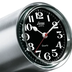 Orologio da tavolo in argento statico di Richard Sapper