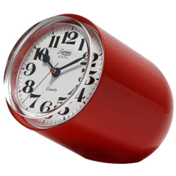 Orologio da tavolo rosso statico di Richard Sapper