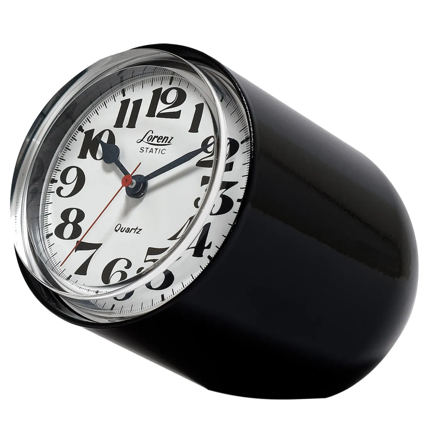 Orologio da tavolo statico nero di Richard Sapper