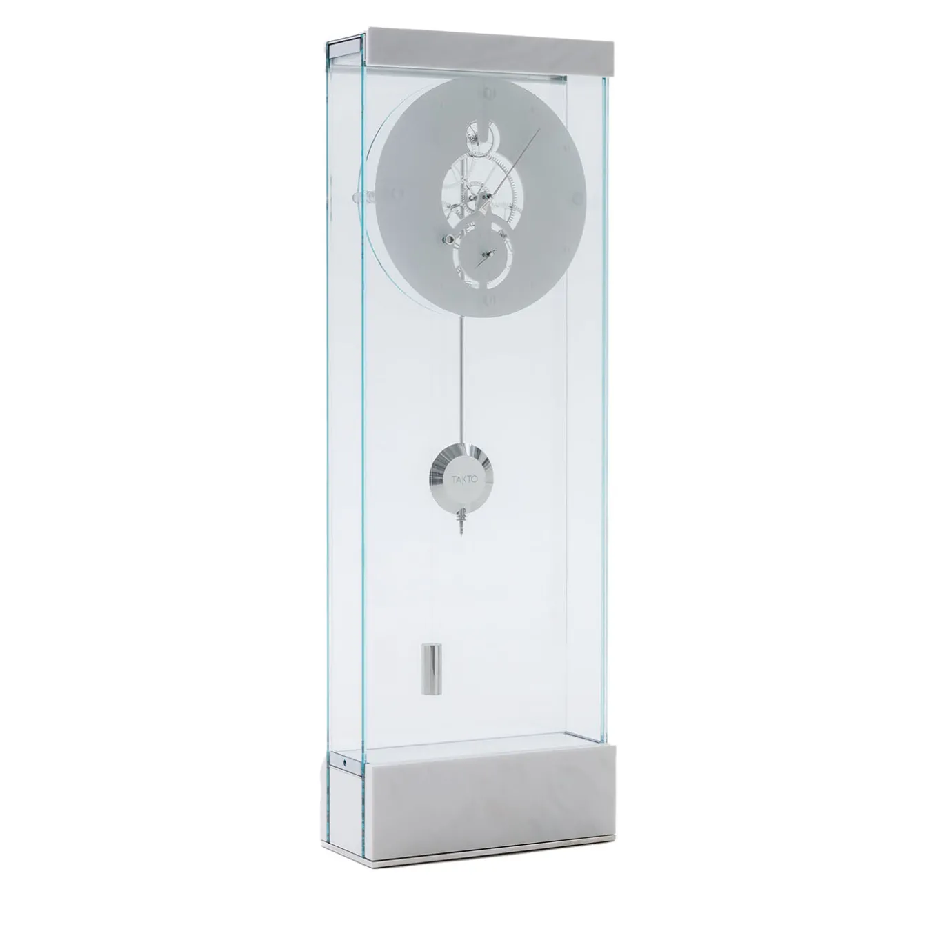 Orologio Takto Adagio 03 in marmo bianco e vetro