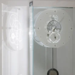Orologio Takto Adagio 03 in marmo bianco e vetro