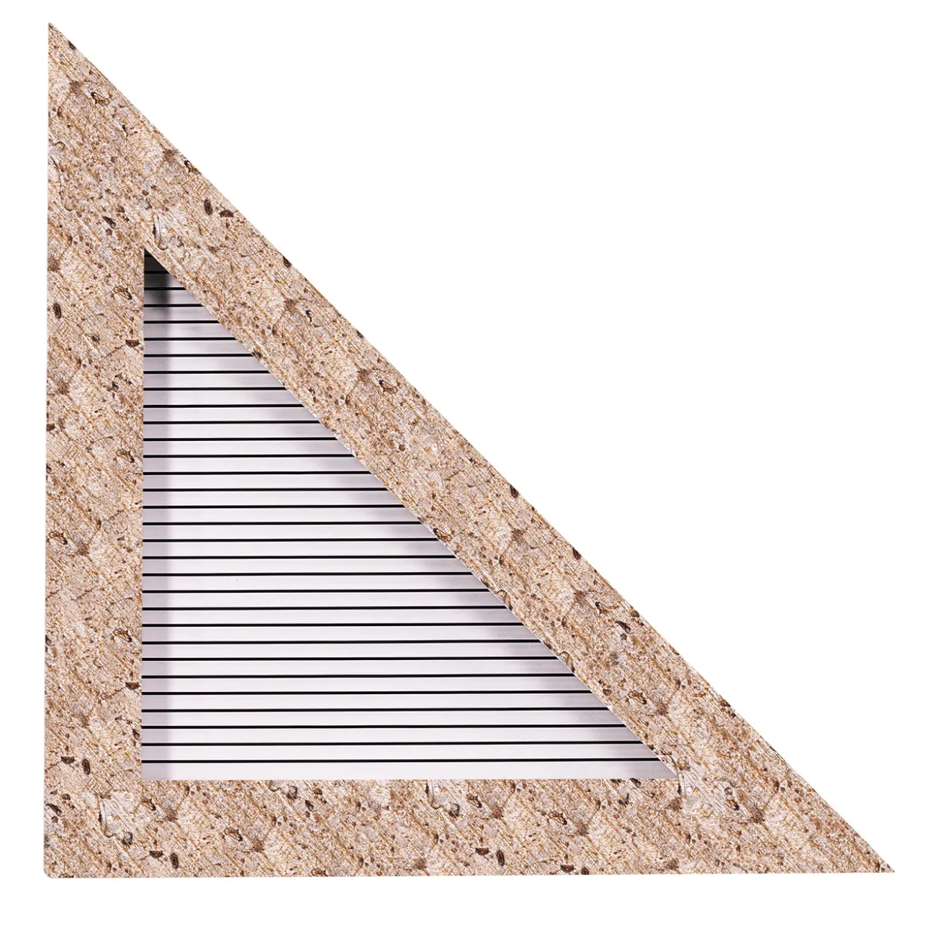 ORU Collection Decorazione murale a triangolo in travertino anticato di lusso