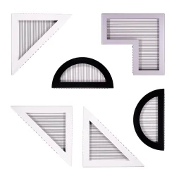 ORU Collection Essential Argento Grigio Angolo Decorazione da parete