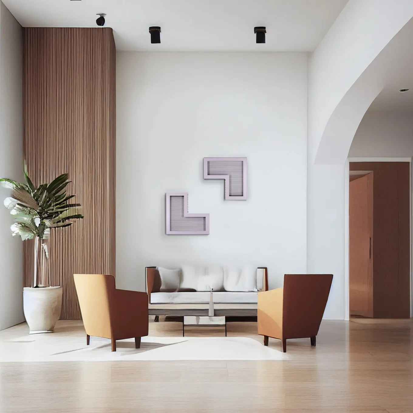ORU Collection Essential Argento Grigio Angolo Decorazione da parete