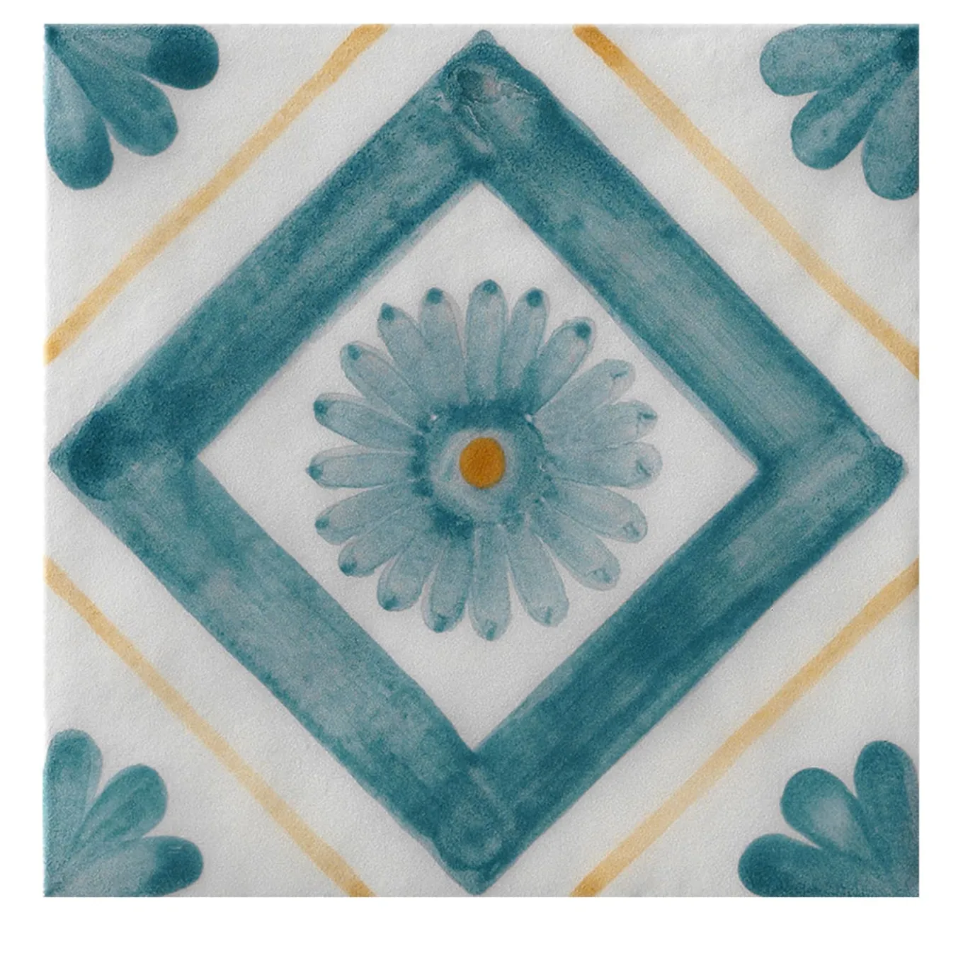 Ot Arzachena Mint Set di 24 piastrelle quadrate