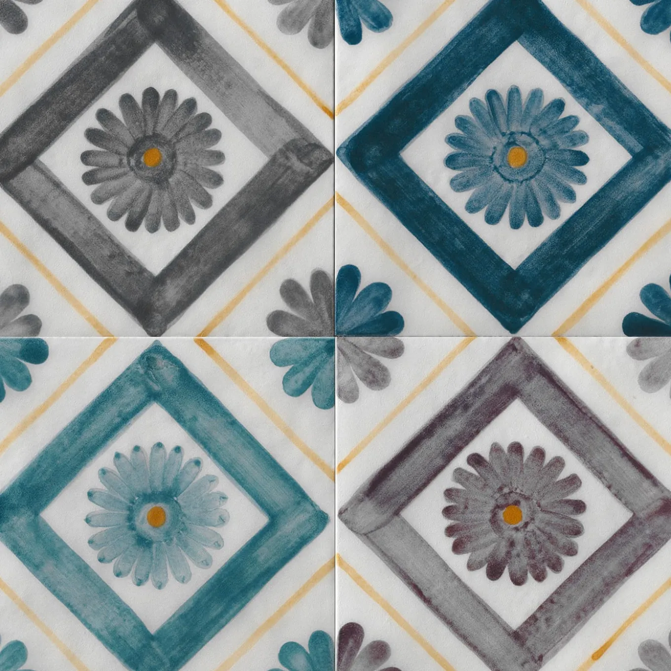 Ot Arzachena Mint Set di 24 piastrelle quadrate