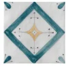 Ot Isuledda Menta Blue Set di 24 piastrelle quadrate