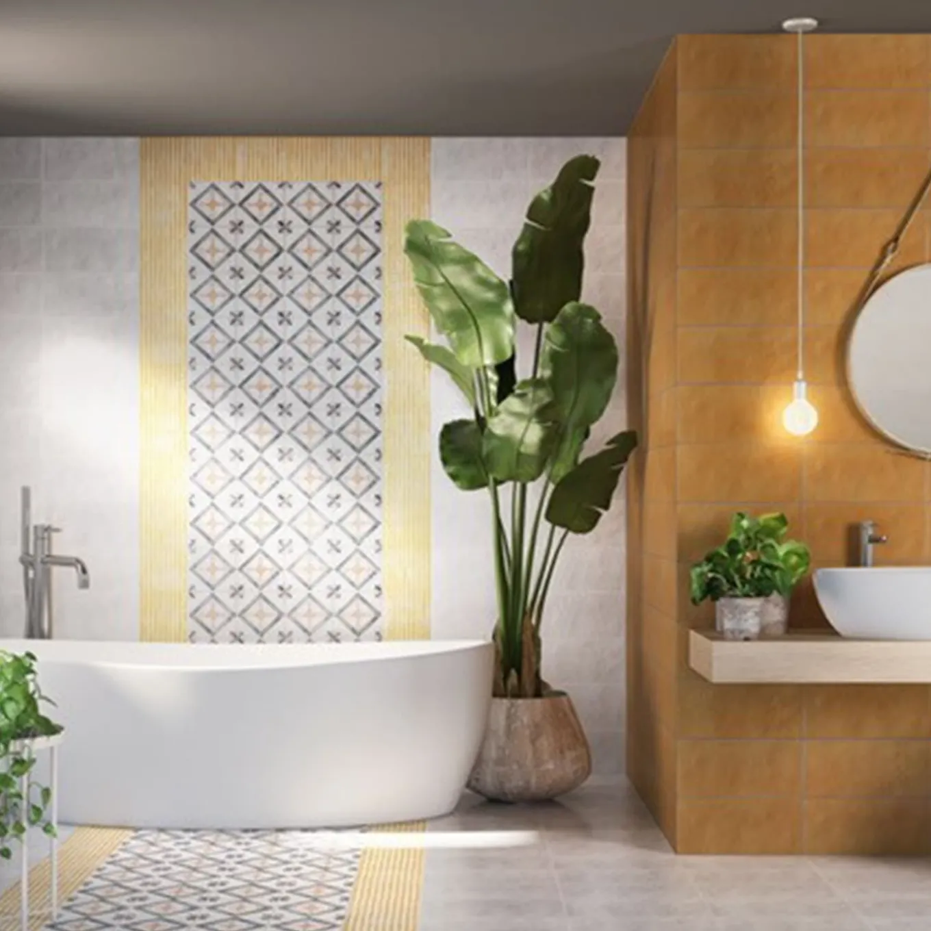Ot Isuledda Menta Blue Set di 24 piastrelle quadrate