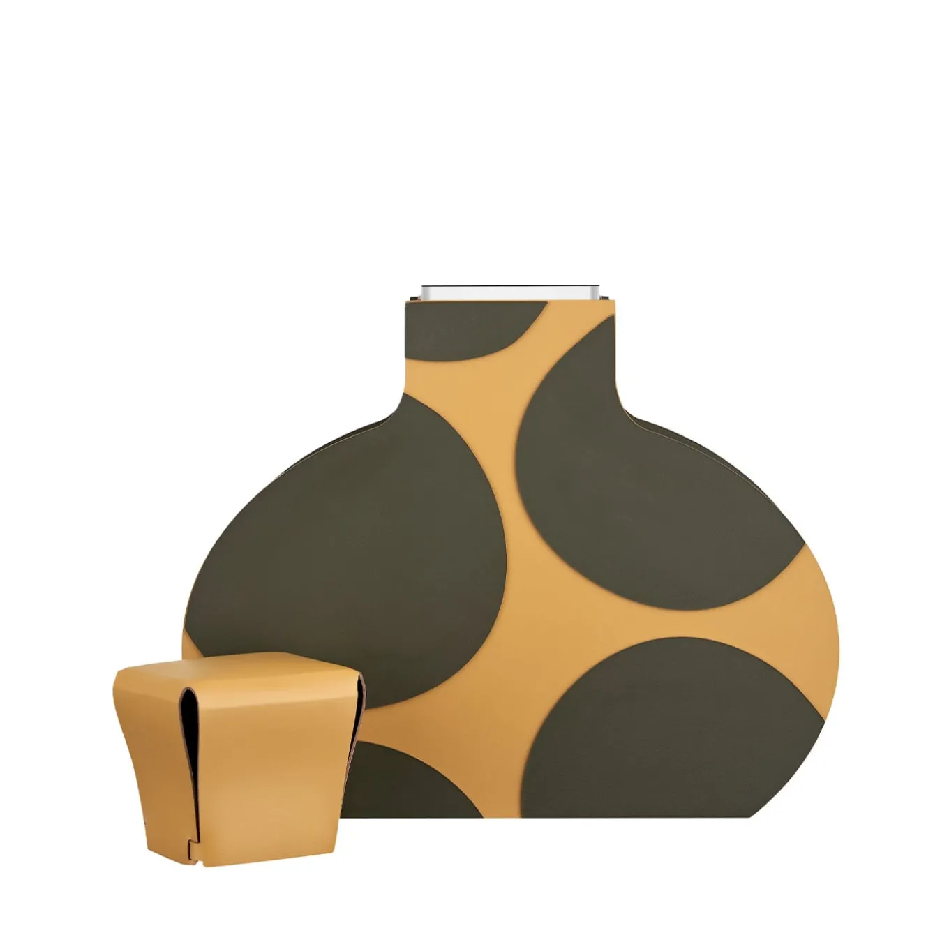 Otto 1.1 Vaso decorativo oliva e senape