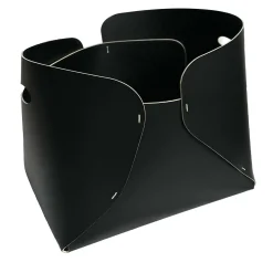 Overlaps Cesta regular in cuoio nera
