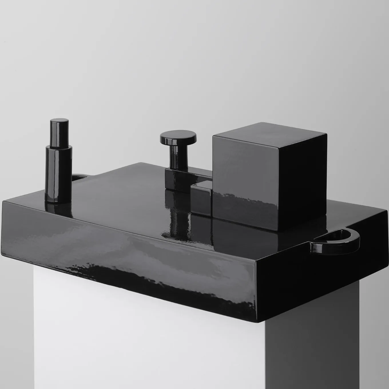 Paesaggi Scultura rettangolare nera di Nathalie Du Pasquier