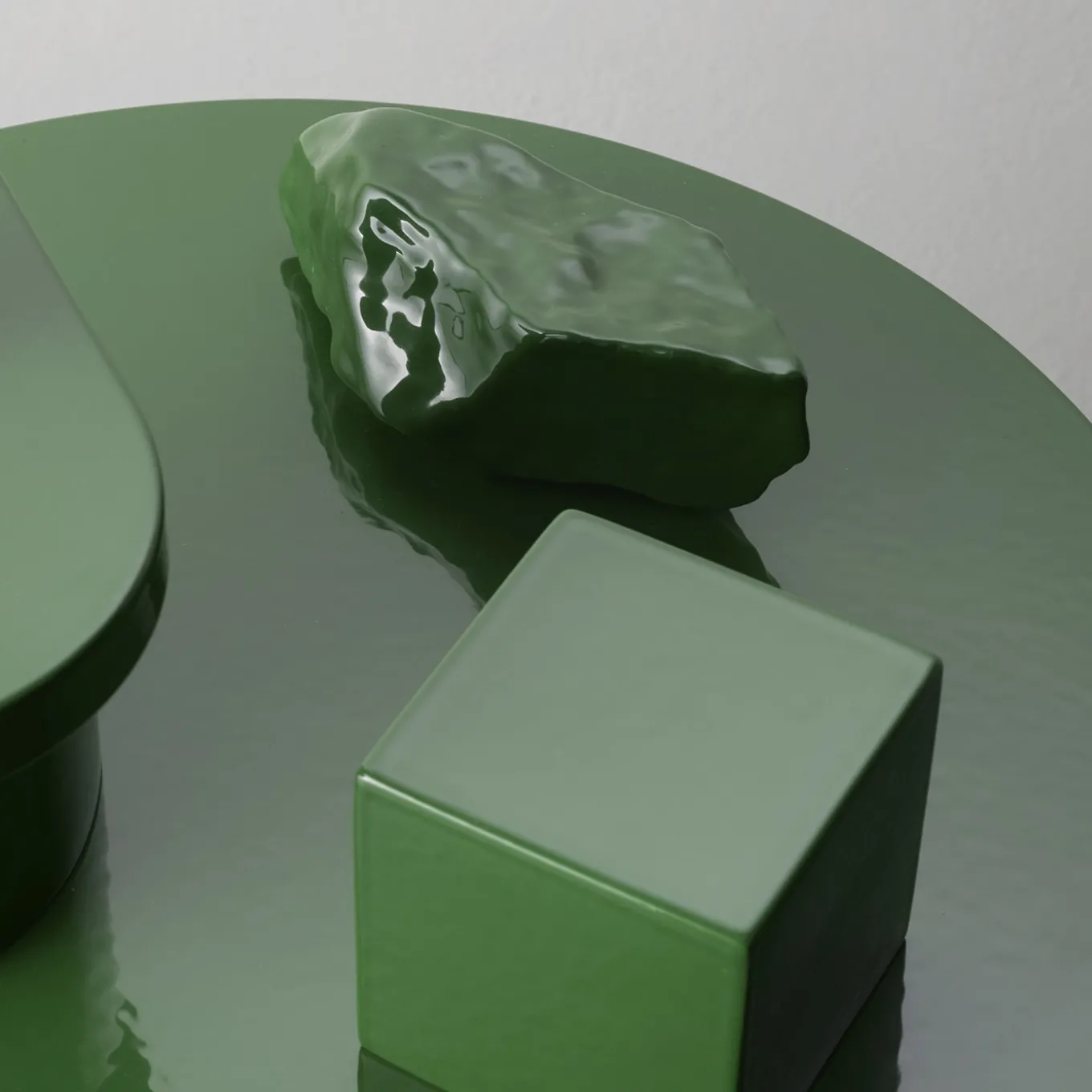 Paesaggi Scultura Rotonda verde di Nathalie Du Pasquier