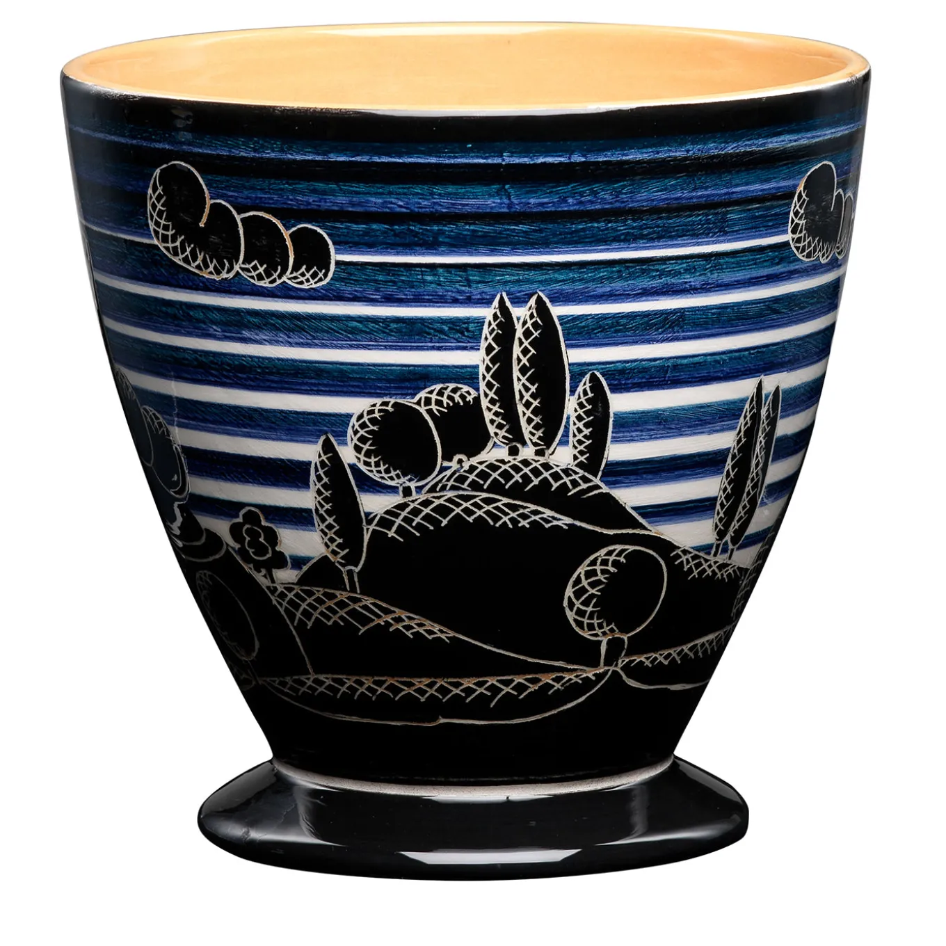 Paesaggio Umbro Vaso in ceramica fatto a mano