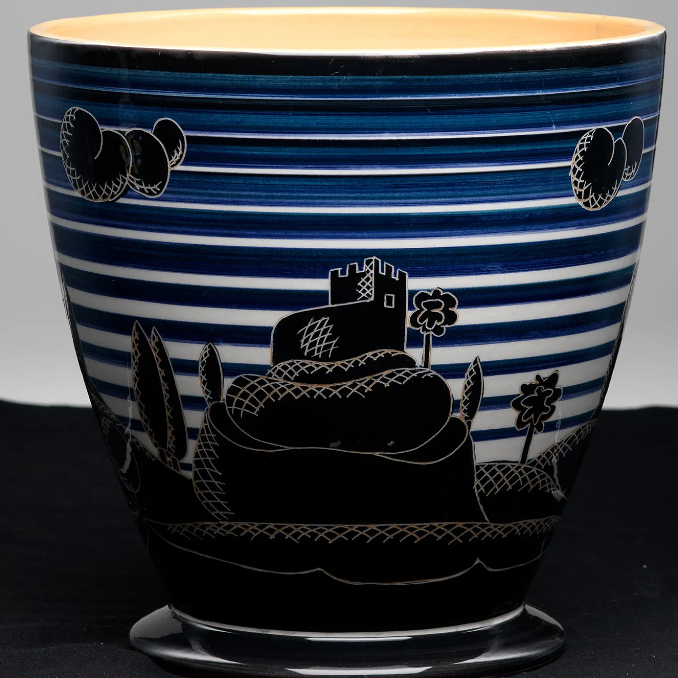 Paesaggio Umbro Vaso in ceramica fatto a mano