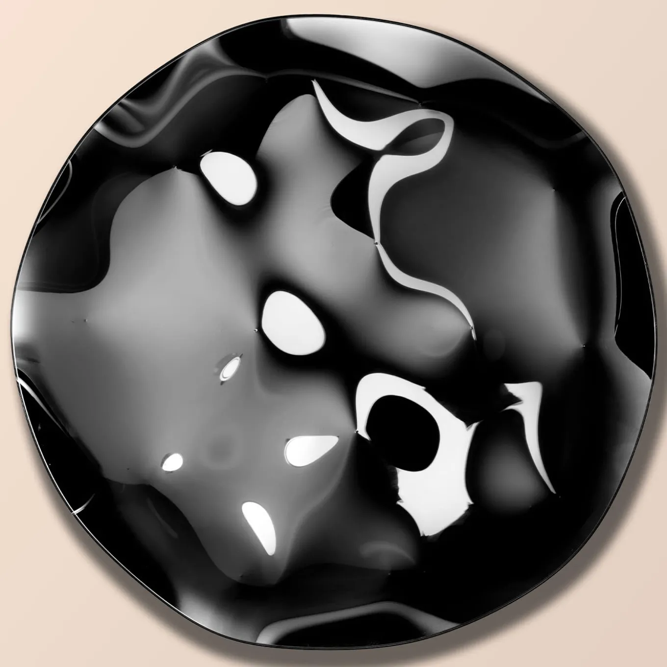 Pannello decorativo da parete in vetro nero lucido Phantasia