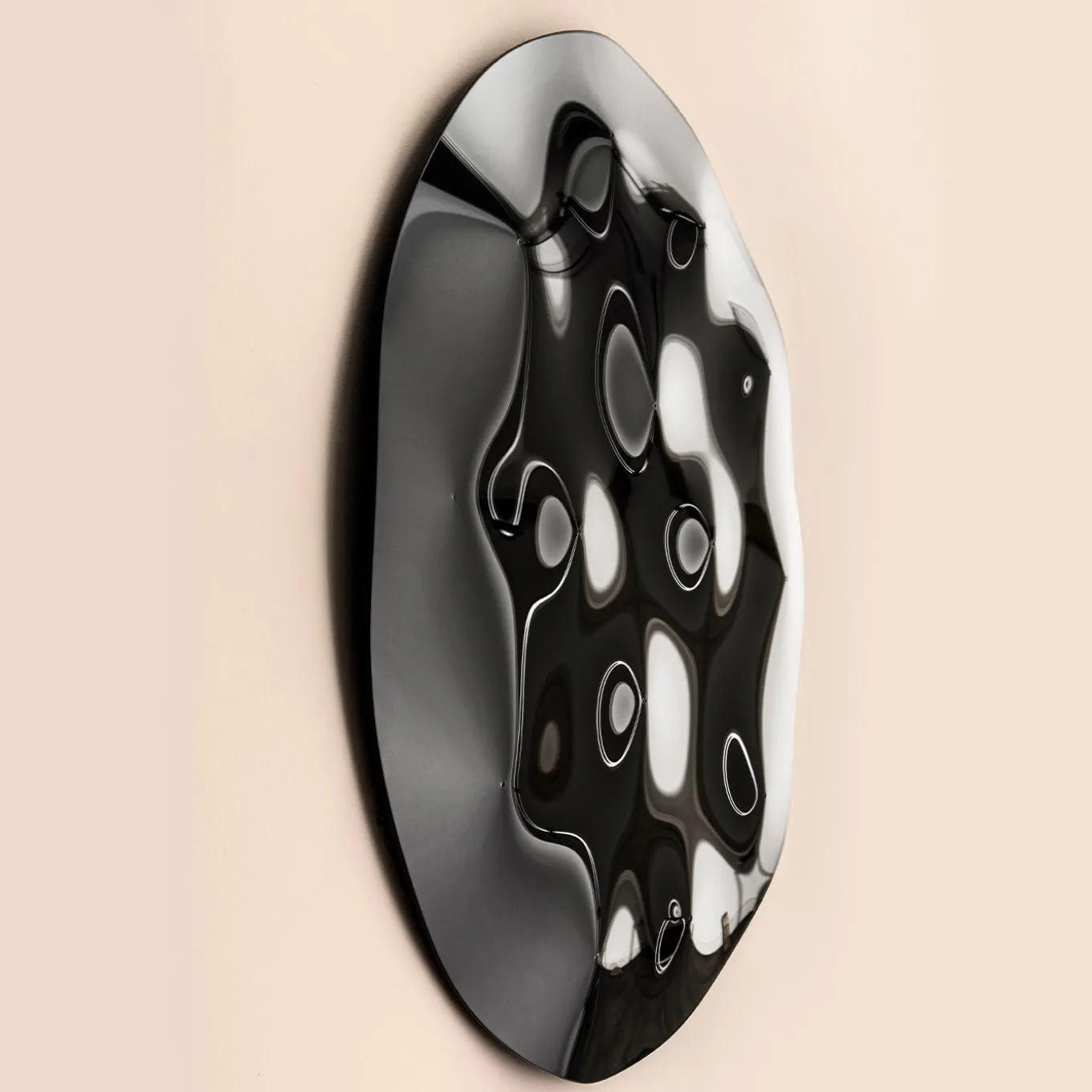 Pannello decorativo da parete in vetro nero lucido Phantasia
