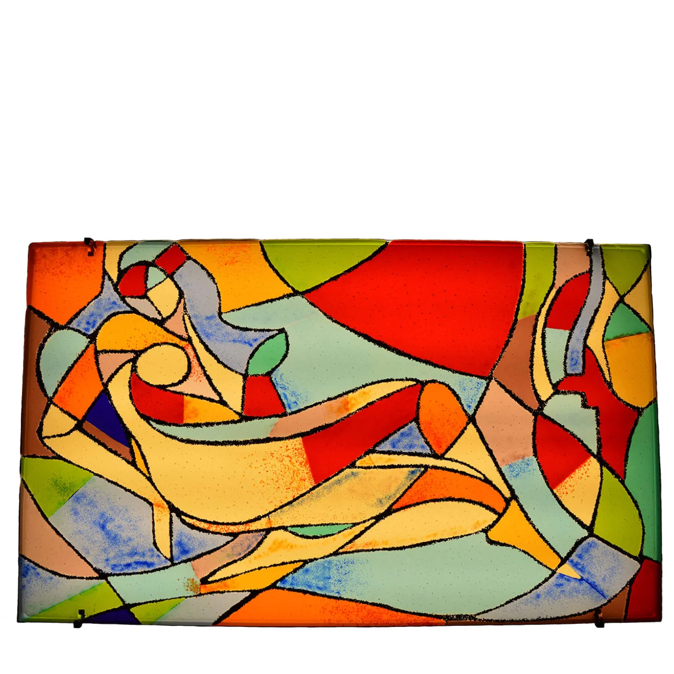 Pannello decorativo estivo in vetro di Murano con sistema di retroilluminazione