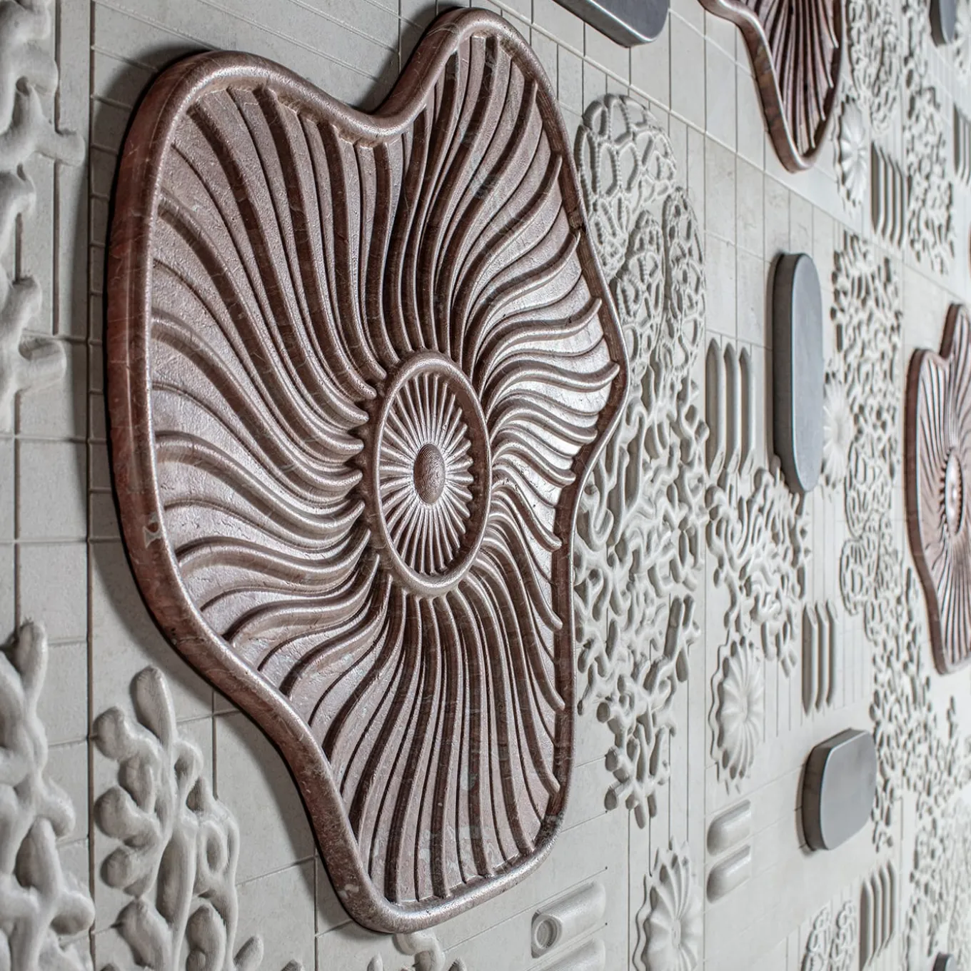 Pannello decorativo in marmo Anemone