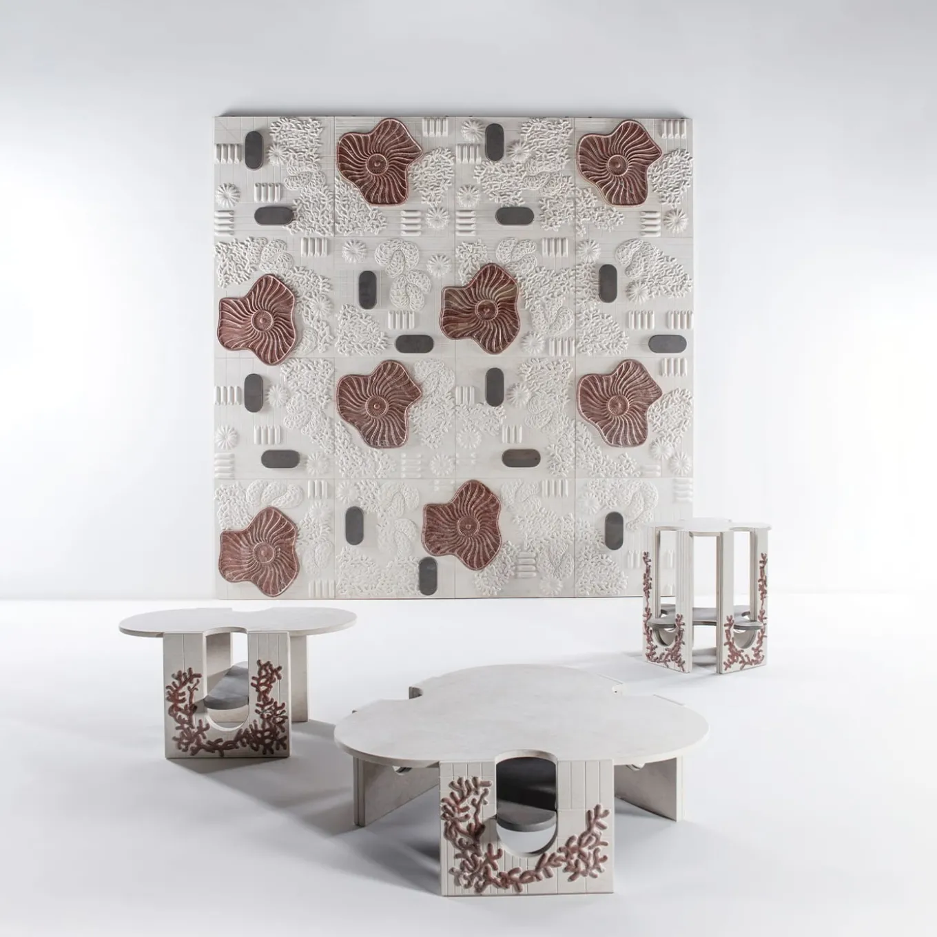 Pannello decorativo in marmo Anemone