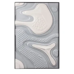 Pannello decorativo in marmo Bardiglio e pietra Fenice bianca Favare