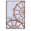 Pannello decorativo in marmo Bardiglio Imperiale e rame Monreale