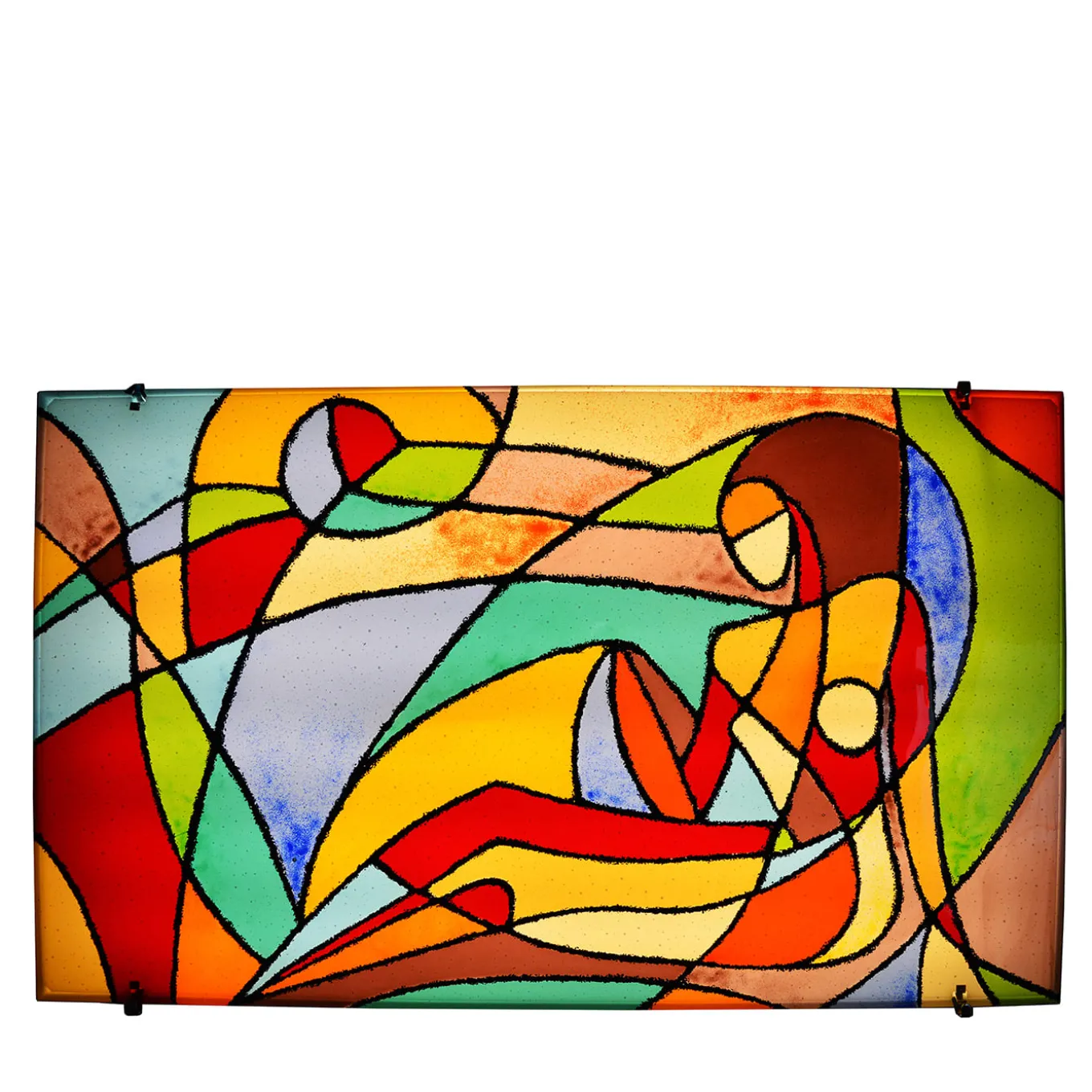 Pannello decorativo in vetro di Murano policromo Serenity Wall Art