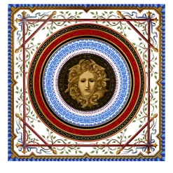 Pannello decorativo Medusa Neoclassico in oro
