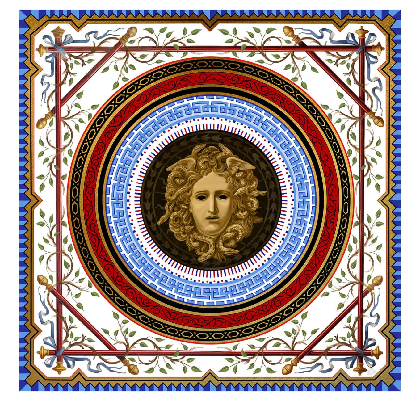 Pannello decorativo Medusa Neoclassico in oro