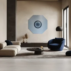 Pannello Decorativo Ottagonale Gratitude Azzurro Chiaro