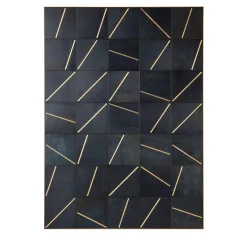 Pannello Decorativo Yoko 01 in Acciaio Nero di Leonardo Sonnoli