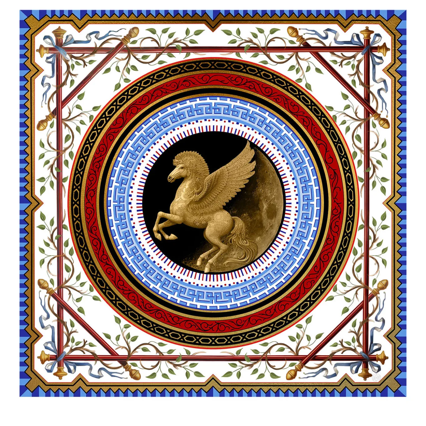 Pannello d'oro mitologico Pegaso