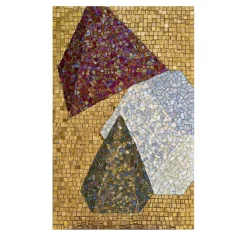 Pannello in mosaico policromo Solidi Platonici 2