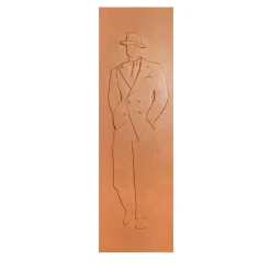 Pannello The Gentlemen Decorativo in Pelle Marrone