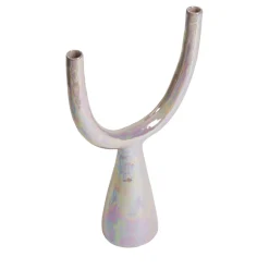 Perla Rosa Candelabro in ceramica