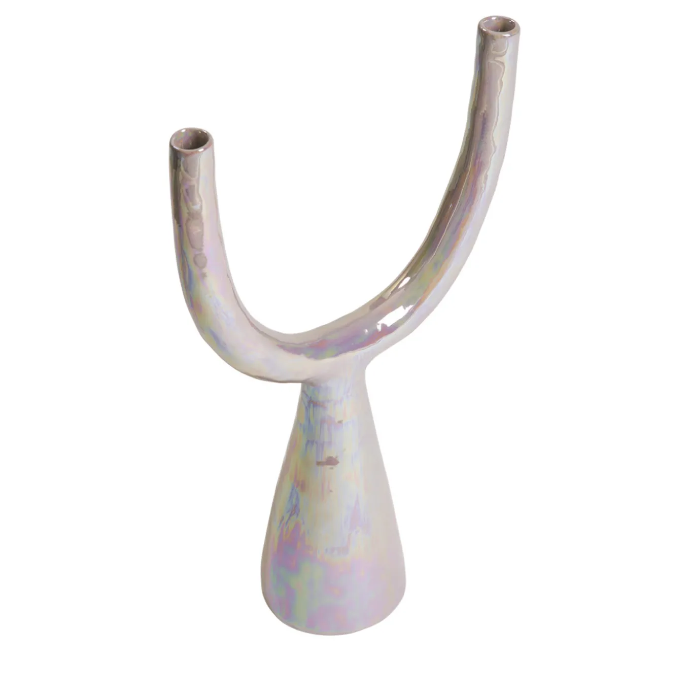 Perla Rosa Candelabro in ceramica