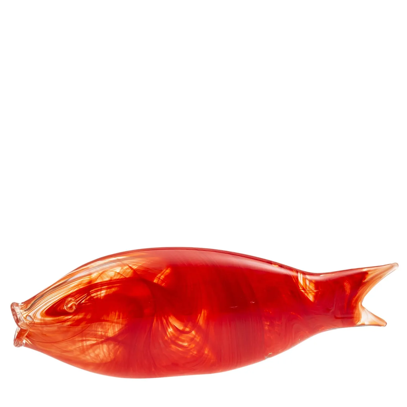 Pesce medio in vetro di Murano blu