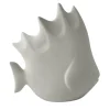 Pesce tropicale grande in ceramica grigio