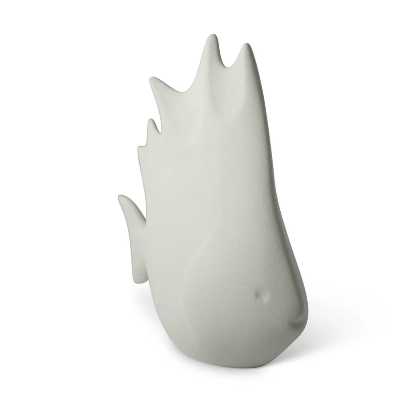 Pesce tropicale grande in ceramica grigio