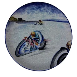 Piastra futuristica per motociclisti