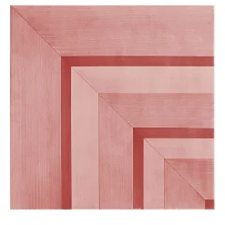 Piastrella Geometrie D’Ombra In Ceramica Rosso Rubino Motivo Quadrato