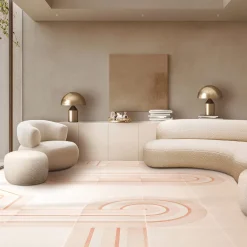 Piastrella Geometrie D’Ombra In Ceramica Rosa Cipria Motivo A Linee